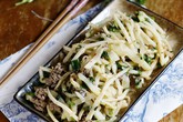 Thịt bò xào măng tươi và su su Thịt bò xào măng tươi và su su