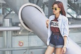 Gợi ý mix đồ đón hè với shorts jeans bụi bặm Gợi ý mix đồ đón hè với shorts jeans bụi bặm