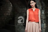 Sơmi và chân váy midi đẹp cho ngày chớm thu Sơmi và chân váy midi đẹp cho ngày chớm thu