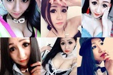 Phát hoảng với gương mặt make up lòe loẹt của cô gái trẻ Phát hoảng với gương mặt make up lòe loẹt của cô gái trẻ