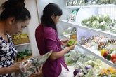 Rau quả nhà vườn ở cửa hàng thực phẩm sạch hút khách Rau quả nhà vườn ở cửa hàng thực phẩm sạch hút khách
