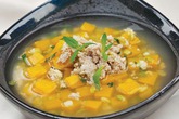 Canh bí đỏ đậu xanh Canh bí đỏ đậu xanh