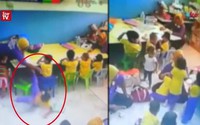 Giáo viên Malaysia đẩy học sinh ngã từ trên ghế xuống sàn Giáo viên Malaysia đẩy học sinh ngã từ trên ghế xuống sàn