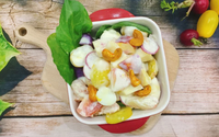 Salad trái cây sốt sữa chua 'giải quyết' hoa quả thừa sau Tết Salad trái cây sốt sữa chua 'giải quyết' hoa quả thừa sau Tết