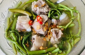 Cách nấu canh sườn rau rút nấu chua Cách nấu canh sườn rau rút nấu chua