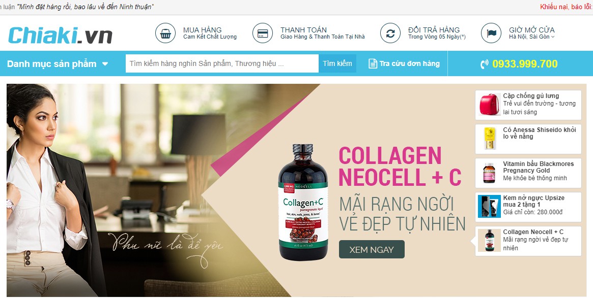 Một trong những sản phẩm làm đẹp được chị em phụ nữ ưa chuộng trên chiaki.vn.