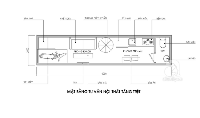 
Mặt bằng tư vấn tầng trệt.
