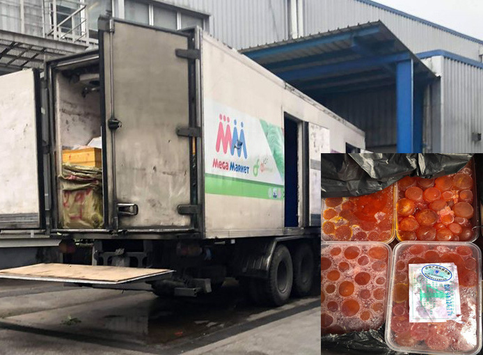 Bắt 2 container thịt đ&ocirc;ng lạnh nhập lậu tại si&ecirc;u thị MM Mega Market