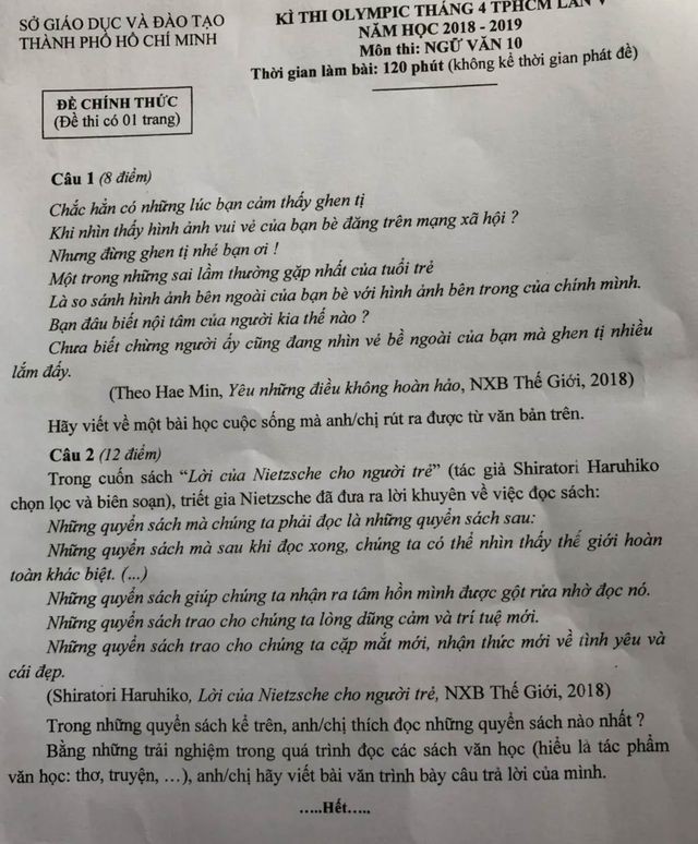 Ghen Tị Với Người Khác Trên Mạng Xã Hội” Vào Đề Văn