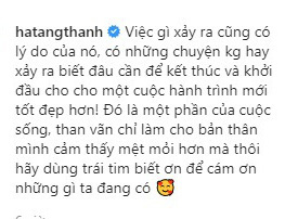 Xôn xao trước dòng chia sẻ của Tăng Thanh Hà: 'Than vãn chỉ làm cho bản thân mình cảm thấy mệt mỏi hơn'