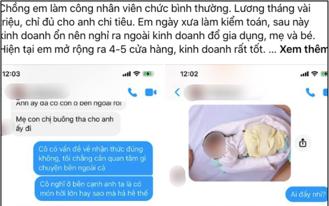 Bị nhân tình của chồng nhắn tin khoe “sắp đầy tháng con trai anh ấy”, cô vợ khiến 'đối thủ' tái xám mặt chỉ bằng vài câu nói