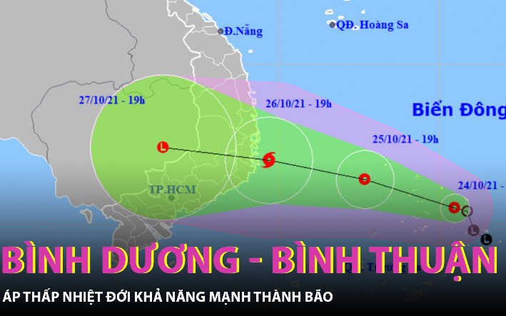  Áp thấp nhiệt đới khả năng mạnh thành bão 