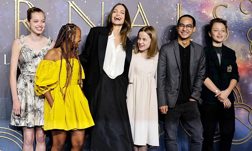 Angelina Jolie's children stand out on the red carpet in London