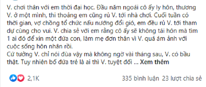 Vừa nghe vợ kể bạn thân nhập viện sinh, chồng buột miệng nói một câu làm khiến cô tìm ra Vừa nghe vợ kể bạn thân nhập viện sinh, chồng buột miệng nói một câu làm khiến cô tìm ra
