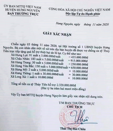 2 huyện ở Nghệ An đang rà soát kỹ, báo cáo đến Bộ Công an việc từ thiện của ca sĩ Thủy Tiên   - Ảnh 2.