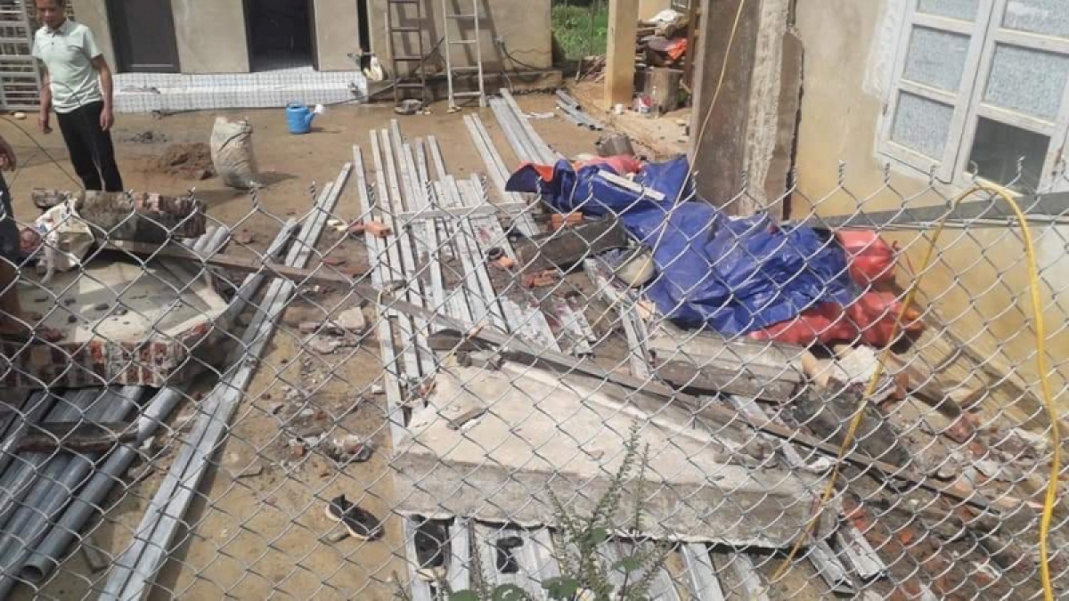 Sập mái trong lúc sửa nhà, 2 người ở Sơn La thiệt mạng - Ảnh 2.