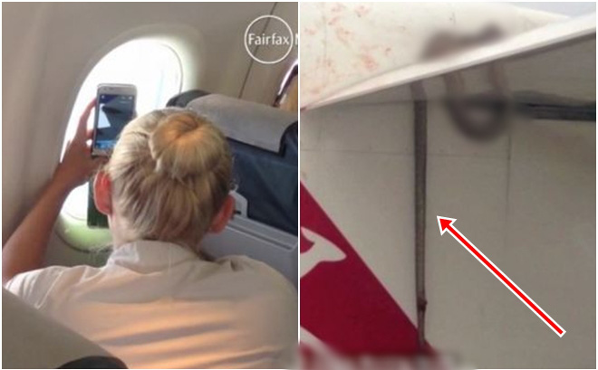 Chụp ảnh trên máy bay, cô gái trẻ tái mặt khi phát hiện ra 1 thứ kinh hoàng ở bên ngoài - Ảnh 1.