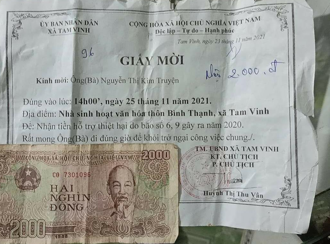 Diễn biến mới gây bất ngờ vụ người dân nhận 2000 đồng hỗ trợ thiệt hại do lũ - Ảnh 2. Diễn biến mới gây bất ngờ vụ người dân nhận 2000 đồng hỗ trợ thiệt hại do lũ - Ảnh 2.