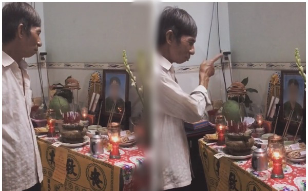 Người đàn ông chỉ tay vào di ảnh trên ban thờ mắng &quot;hỗn láo&quot;, biết chuyện ai cũng thương - Ảnh 1.