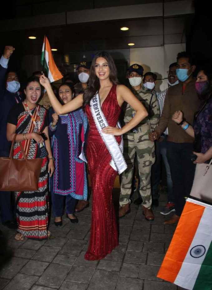 Tân Hoa hậu Hoàn vũ được chào đón nồng nhiệt khi về Ấn Độ - Ảnh 5.