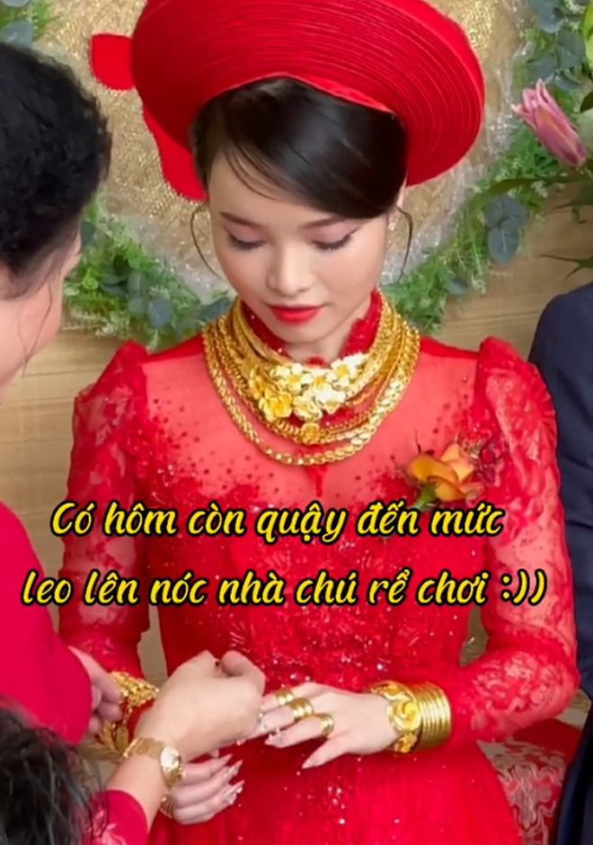 Yêu anh hàng xóm sát vách được 3 tháng, cô dâu lên xe hoa nhận sính lễ 25 cây vàng, 200 triệu khiến dân tình 'rớt nước miếng' - Ảnh 3.