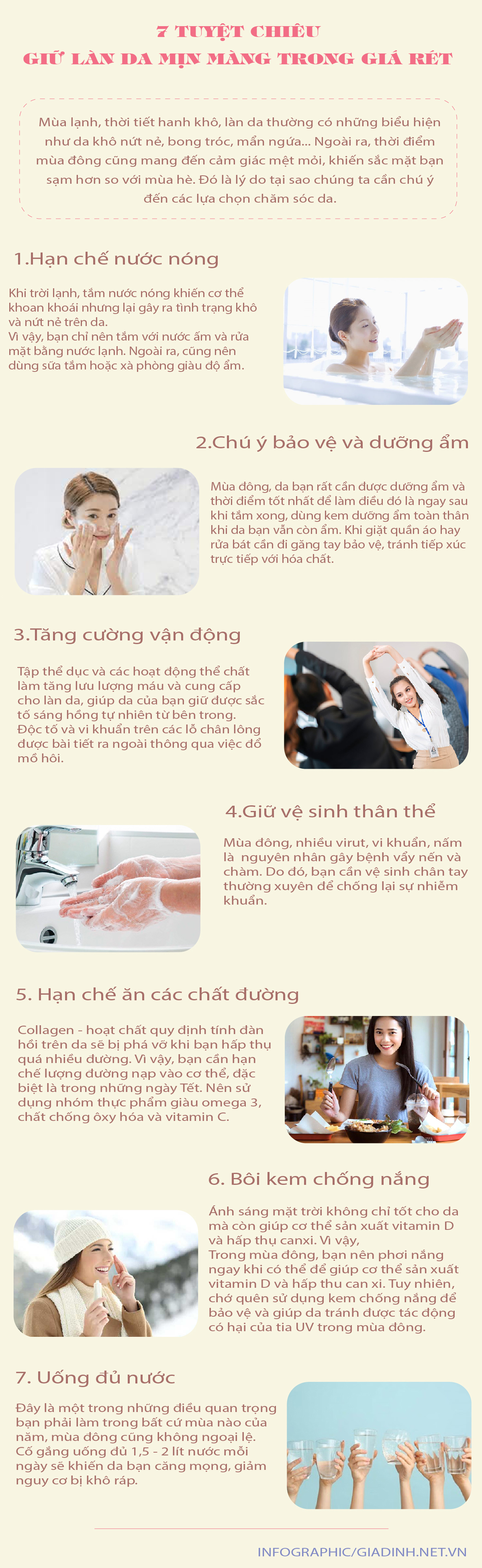 Infographic: 7 tuyệt chiêu giúp chị em giữ da mịn màng trong mùa đông - Ảnh 1.