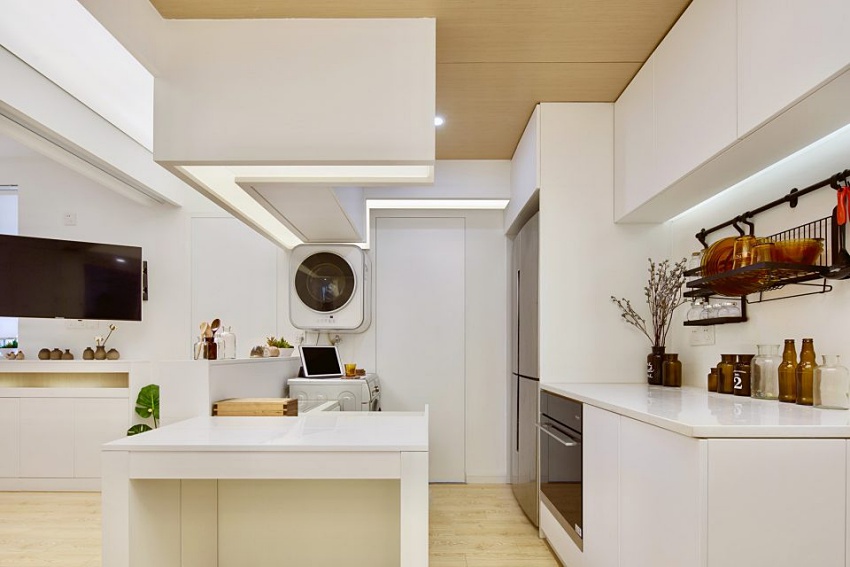 Căn hộ màu trắng rộng 20m² vẫn đủ cho gia đình 6 người nhờ cách bố trí nội thất siêu linh hoạt - Ảnh 7.