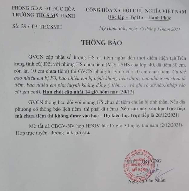 Tin sáng 3/12: Hà Nội chuẩn bị cho học sinh lớp 10, 11, 12 trở lại trường như thế nào?; thông báo học sinh chưa tiêm vaccine thì không được vào học trực tiếp của 1 trường gây xôn xao - Ảnh 5.