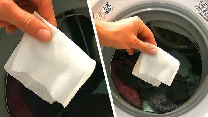Mẹo giặt quần áo sạch hơn với khăn giấy ướt - Ảnh 3.