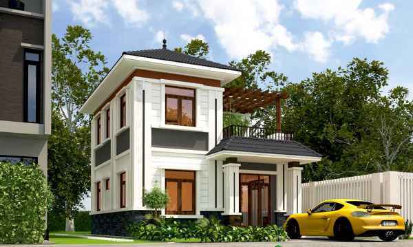Mê mẩn những mẫu biệt thự 2 tầng hiện đại sang chảnh, độc đáo - Ảnh 8.