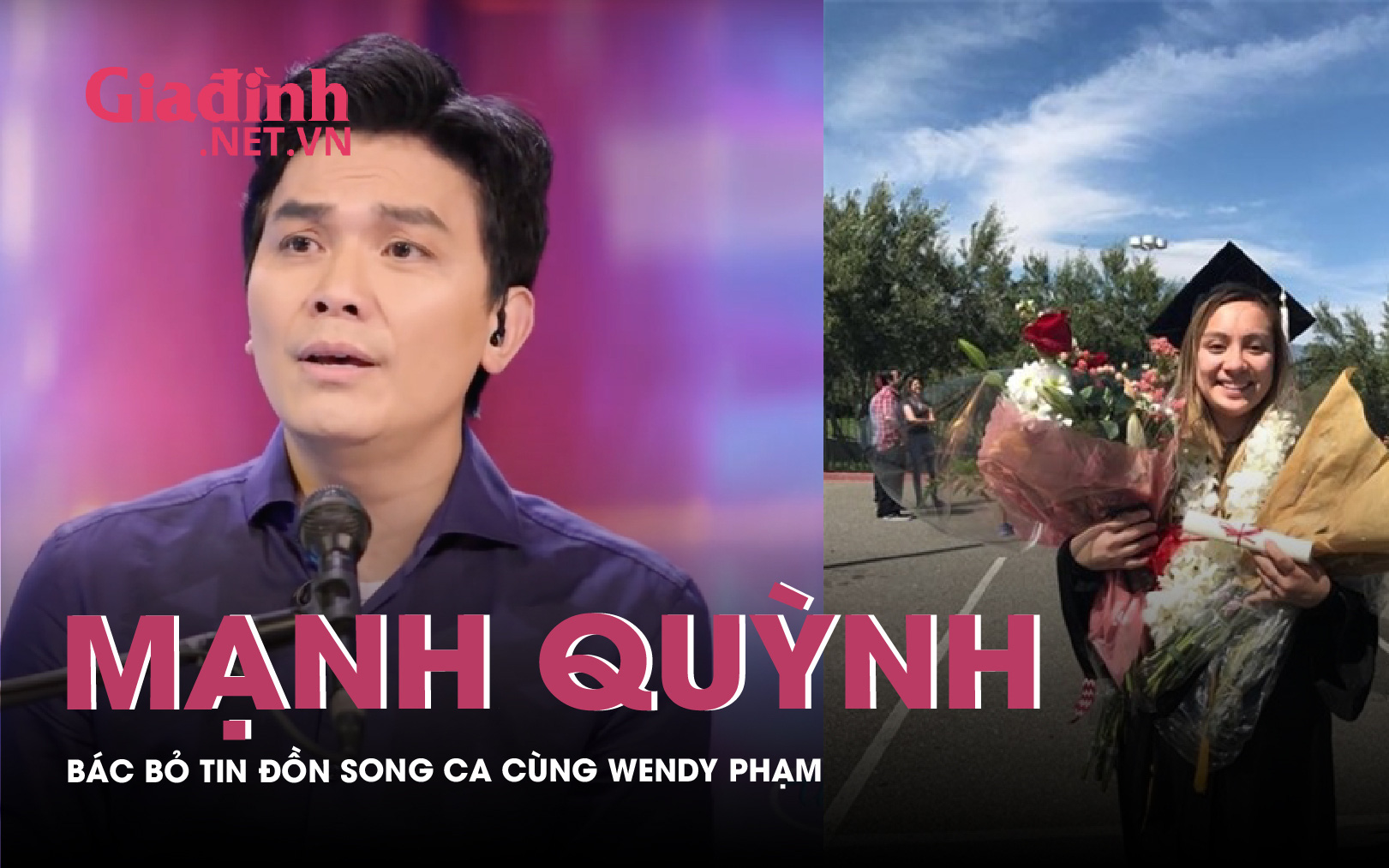 Mạnh Quỳnh bác bỏ tin đồn song ca cùng Wendy Phạm