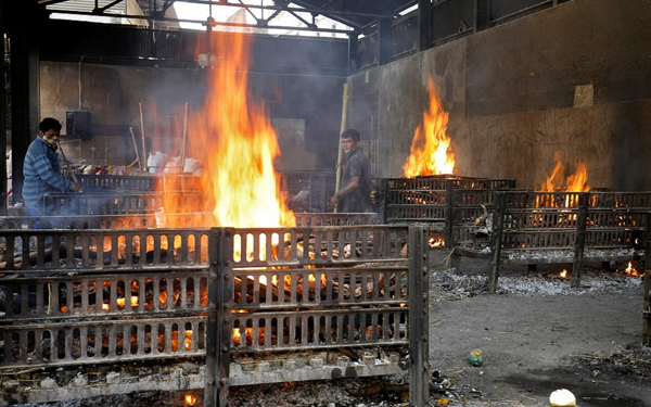 Ấn Độ: Nhân viên lò hỏa táng kiệt sức, người chết nhiều đến mức phải chặt cây trong công viên để hỏa táng - Ảnh 6.
