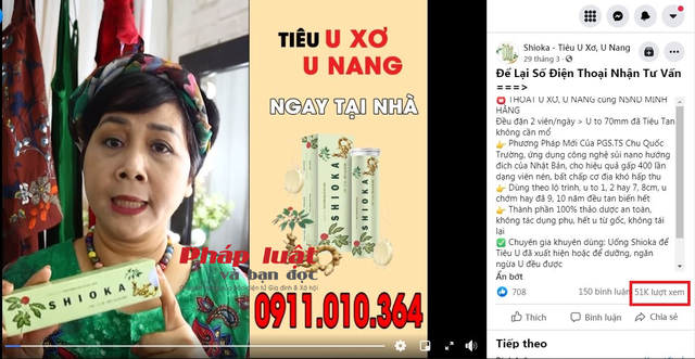 Hàng loạt nghệ sĩ Việt “mắc u xơ, u nang” khi quảng cáo cho viên sủi Shioka? - Ảnh 3.