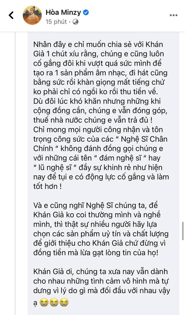 Hòa Minzy nhận được nhiều lời khen khi nêu quan điểm về chuyện khán giả nuôi nghệ sĩ - Ảnh 2.