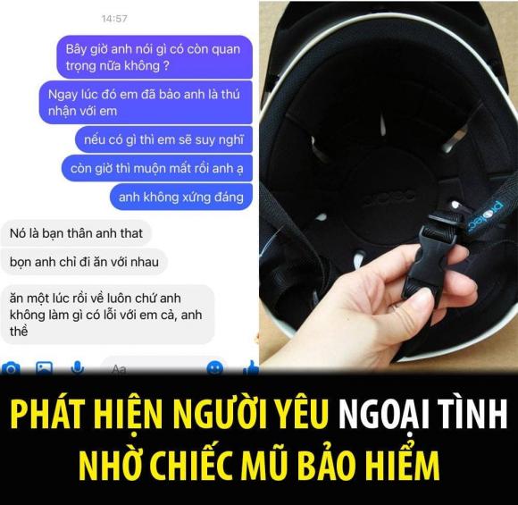 Phát hiện người yêu cắm sừng chỉ nhờ chiếc mũ bảo hiểm, chuyện như đùa nhưng nghe giải thích mới thấy: Hợp lý thật! - Ảnh 1.