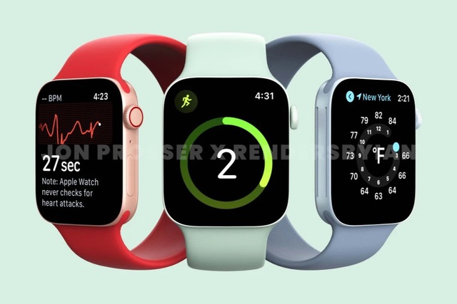 Apple Watch Series 7 lộ thiết kế hoàn toàn mới - Ảnh 1.