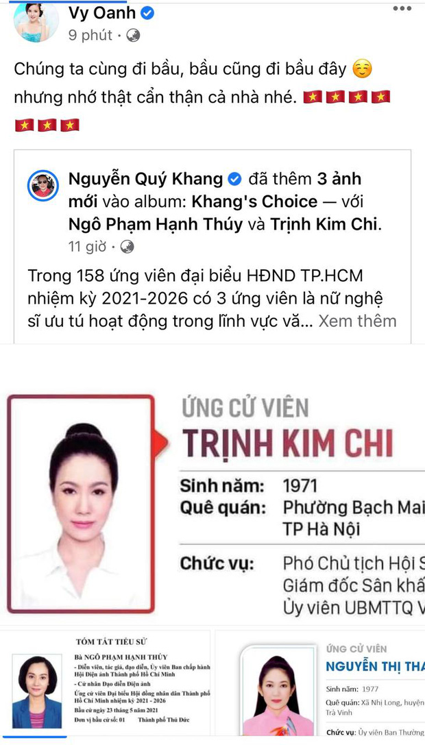 Sao Việt nô nức đi bầu cử: Tiểu Vy, Huyền My dậy sớm làm thanh niên gương mẫu, Khánh Vân từ Mỹ cũng hào hứng hưởng ứng - Ảnh 14.