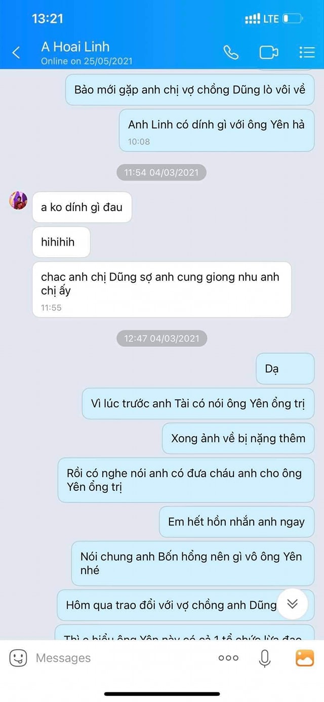 Xuất hiện tin nhắn Hoài Linh nói về quan hệ với ông Võ Hoàng Yên và nhắc đến vợ chồng ông Dũng lò vôi - Ảnh 2.