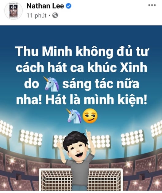 Sau Ngọc Trinh, Nathan Lee doạ kiện Thu Minh, nói đàn chị không đủ tư cách hát “Xinh” - Ảnh 1.