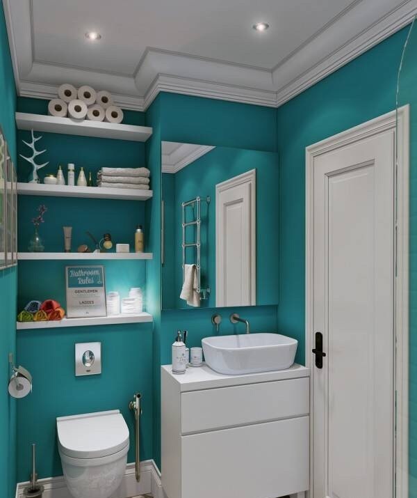 Phòng tắm nhỏ như “nắm tay” cũng trở nên thênh thang nhờ mẹo thiết kế và lưu trữ thông minh - Ảnh 7.