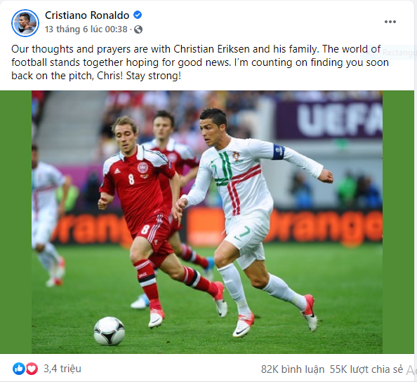 Sau pha ngưng tim của tiền vệ Eriksen, Ronaldo có hành động khiến triệu fan nức lòng, Thủ tướng Anh nhận được thư yêu cầu phải làm ngay việc này - Ảnh 3.