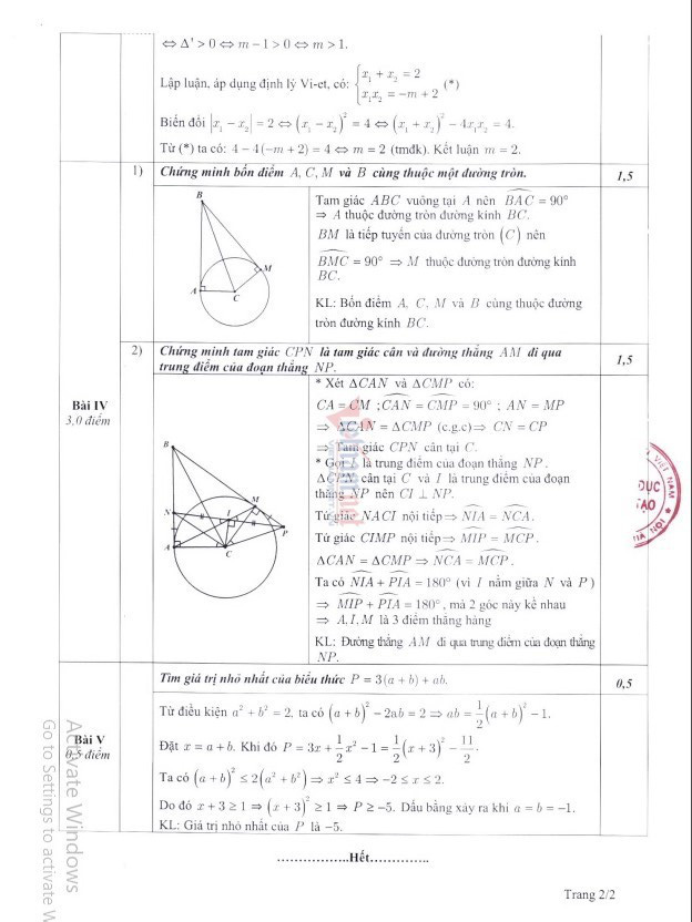 Hà Nội công bố đáp án chính thức các môn thi vào lớp 10 - Ảnh 2.