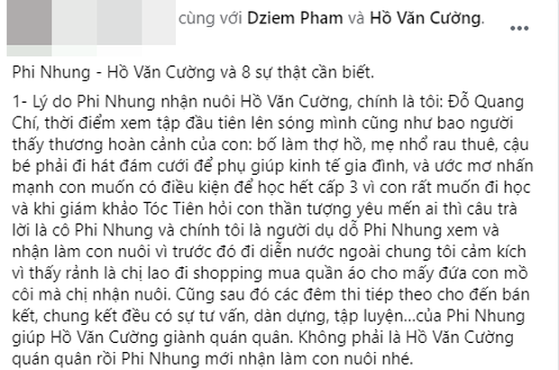 Quản lý Ngô Kiến Huy công khai bênh vực Phi Nhung: Làm gì có chuyện Hồ Văn Cường nhận show 50-70 triệu. Đừng đánh tráo khái niệm! - Ảnh 2.