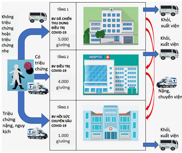 TP.HCM huy động 200 xe khách chuyên dụng chở người mắc COVID-19 - Ảnh 2.