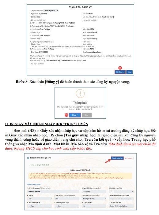 Thí sinh Hà Nội làm thủ tục nhập học trực tuyến vào lớp 10 như thế nào? - Ảnh 3.