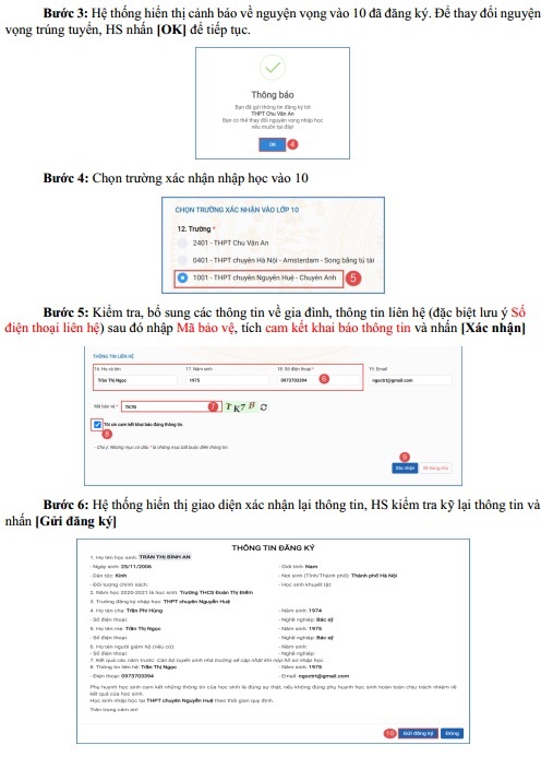 Thí sinh Hà Nội làm thủ tục nhập học trực tuyến vào lớp 10 như thế nào? - Ảnh 6.