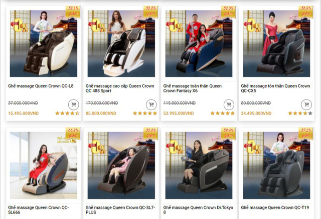 Ghế massage Queen Crown giảm giá hơn 60%: Chiêu trò giảm sâu có vi phạm pháp luật? - Ảnh 2. Ghế massage Queen Crown giảm giá hơn 60%: Chiêu trò giảm sâu có vi phạm pháp luật? - Ảnh 2.