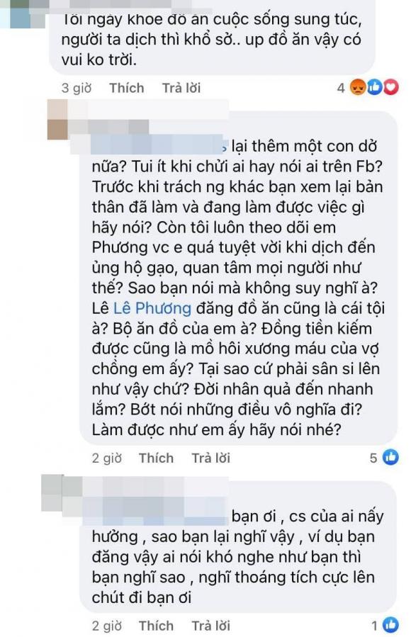 Lê Phương bị mỉa mai khi suốt ngày khoe đồ ăn ngon trong mùa dịch - Ảnh 3.