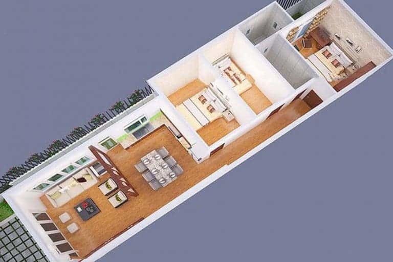 Với mẫu nhà ống 1 tầng 3 phòng ngủ mới nhất, bạn sẽ mang về cho gia đình mình một không gian sống hiện đại và sang trọng. Với phong cách trang nhã và thiết kế thông minh giúp tận dụng tối đa không gian nhà. Với nhiều tiện ích đáp ứng nhu cầu sống của gia đình.
