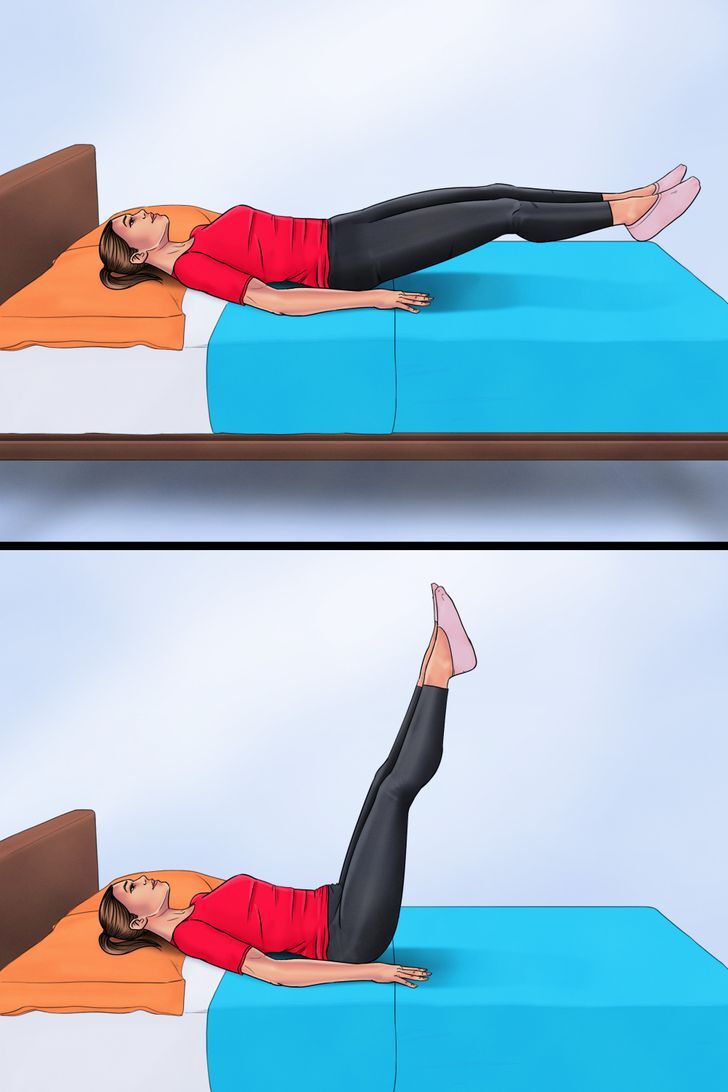 10 động tác giảm mỡ bụng tập ngay tại giường - Ảnh 1.
